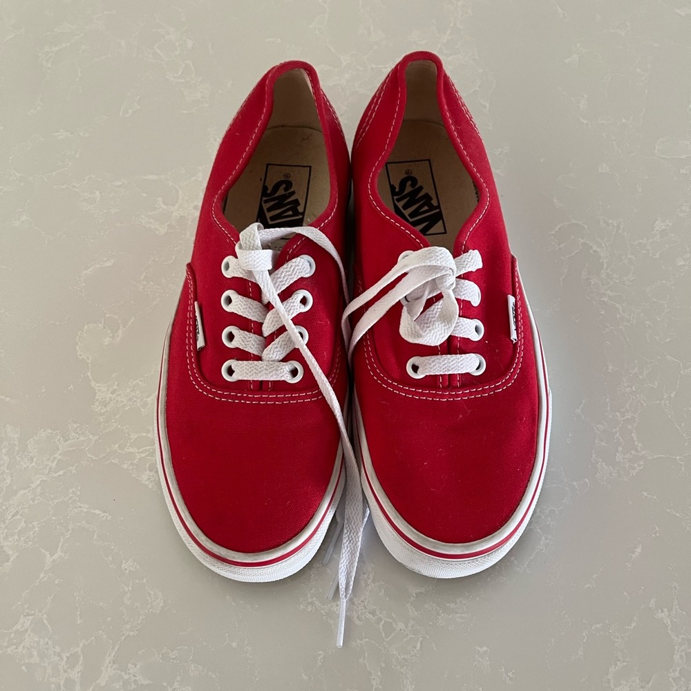Women’s Red Original Vans, barely worn, women’s size 7